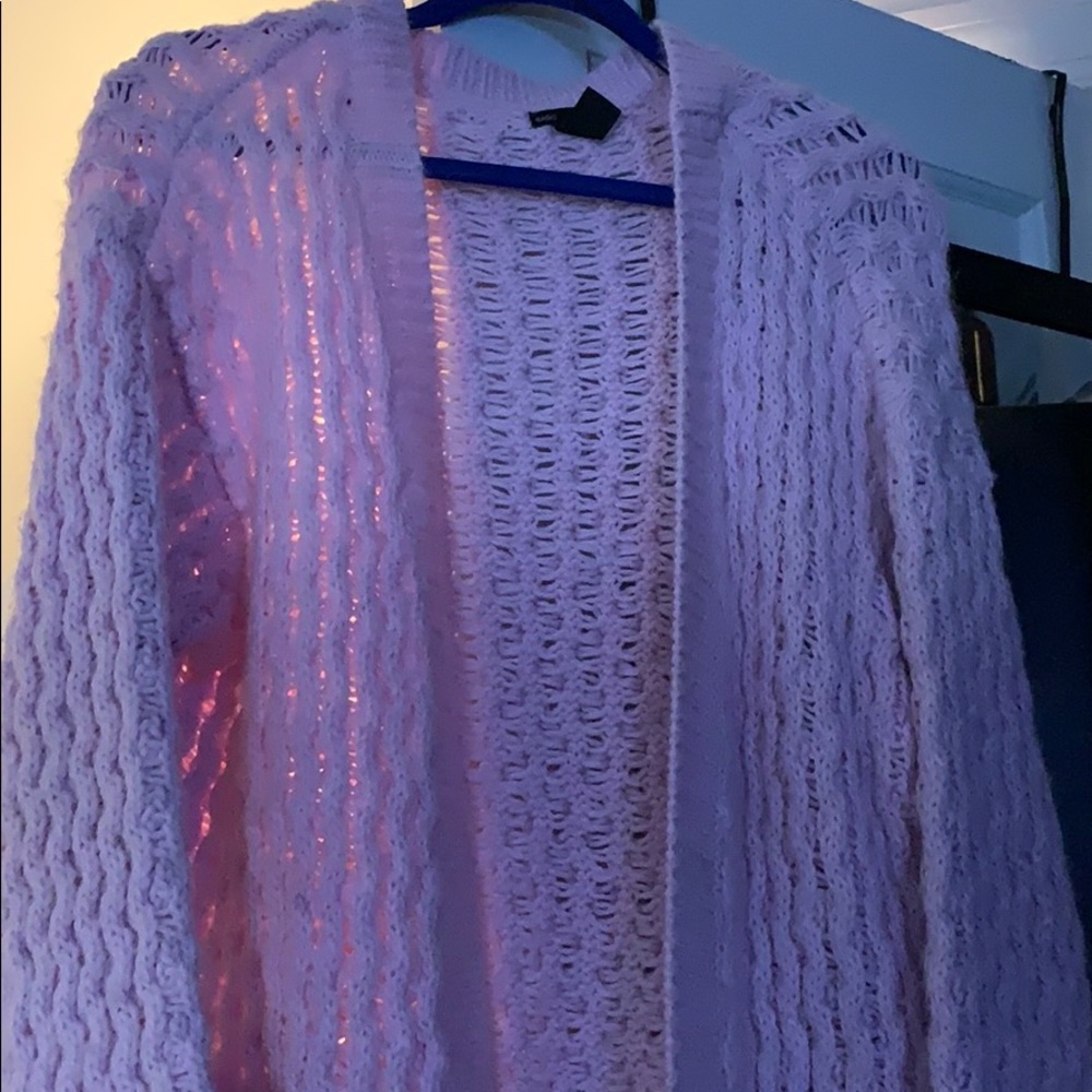 Pink knit cardigan
